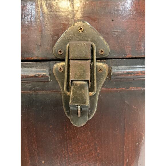 VTG Bombay Co Wooden 2 Bottle Wine Liquor Box Tabletop Hinged Mahogany Wood - Picture 3 of 10